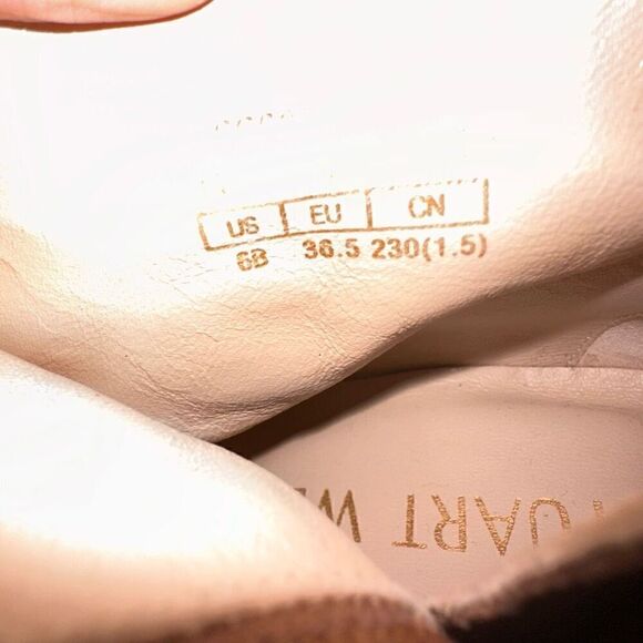 Stuart Weitzman Gradiner Block Heel Pointed Toe Suede Boots - Picture 9 of 13